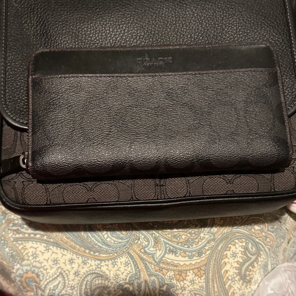 Coach Black and Gray Messenger Crossbody Bag - Picture 4 of 9